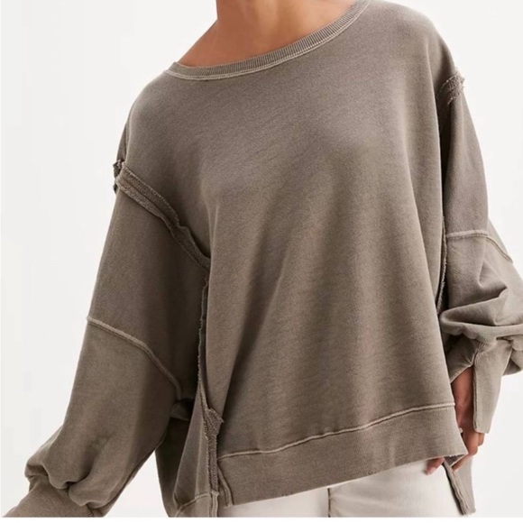 We The Free Tops - We The Free Camden Pullover Oversized Distressed Sweatshirt